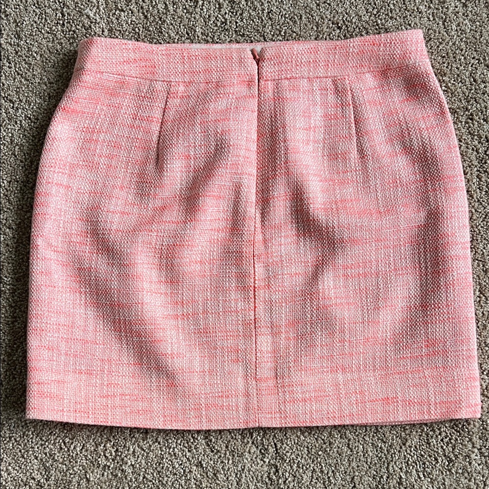 J. Crew Factory Coral Tweed Pencil Skirt - Picture 2 of 2